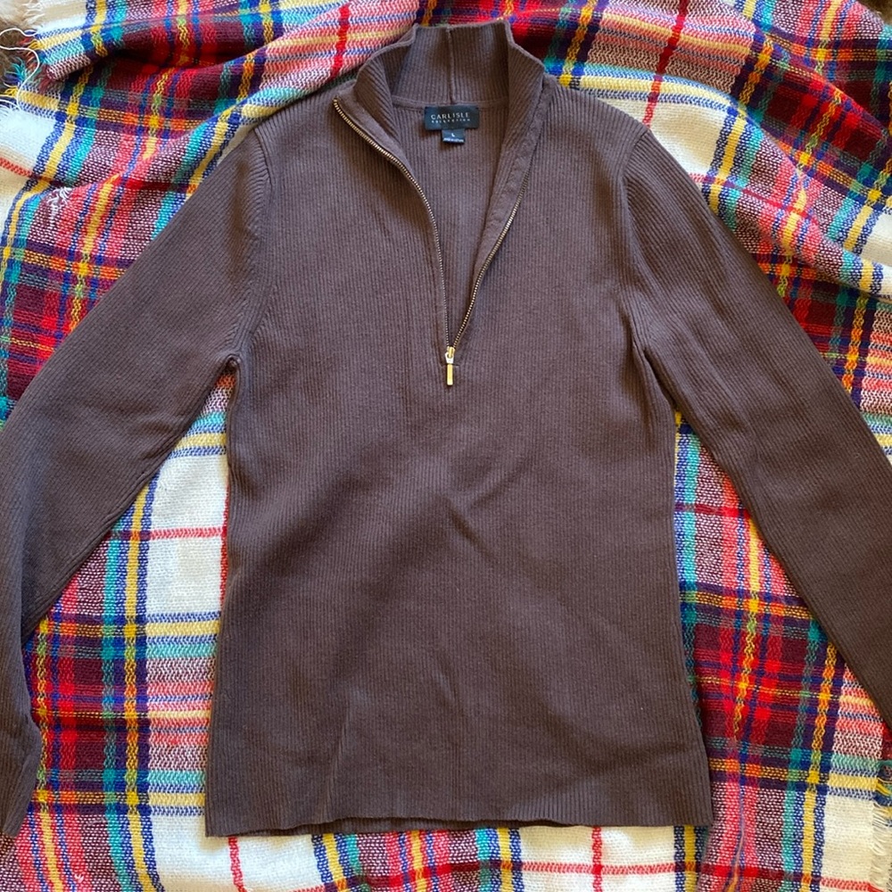 Carlisle Collection half-zip sweater